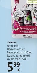 Alverde - Set Regalo Herzensmensch Bagnoschiuma 0ml Lozione Corpo 0 Ml Crema Mani 0ml