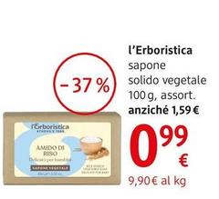 L'Erboristica - Sapone Mani Solido All'amido  Di Riso  100 G 