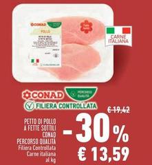 Conad - Petto Di Pollo A Fette Sottili Percorso Qualità