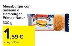 Primae natur - Megaburger Con Sesamo O Hamburger