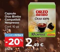 Orzo bimbo - Capsule Orzo Bimbo Compatibili Nespresso