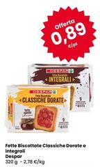 Despar - Fette Biscottate Classiche Dorate O Integrali