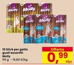 Molly - 10 Stick Per Gatto Gusti Assortiti