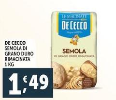 De Cecco - Semola Di Grano Duro Rimacinata