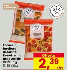 Re nel regno delle delizie - Focaccia, Farcitura Assortita Re Nel Regno Delle Delizie