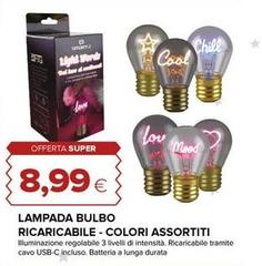 Lampada Bulbo Ricaricabile