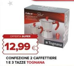 Tognana - Confezione 2 Caffettiere 1 E 3 Tazze