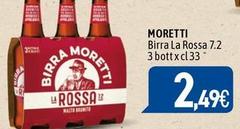 Moretti - Birra La Rossa 7.2 3 Bott