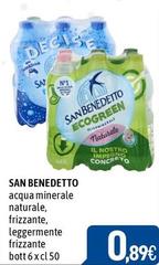 San Benedetto - Acqua Minerale Naturale, Frizzante, Leggermente Frizzante