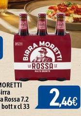 Moretti - Birra A Rossa 7.2 Bott X