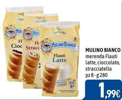 Mulino Bianco - Merenda Flauti Latte, Cioccolato, Stracciatella