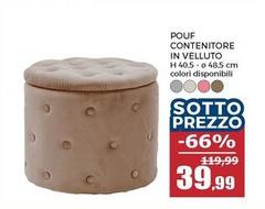 Pouf Contenitore In Velluto