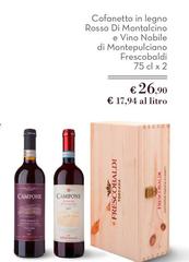 Frescobaldi - Cofanetto In Legno Rosso Di Montalcino E Vino Nobile Di Montepulciano