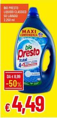 Bio Presto - Liquido Classico 50 Lavaggi