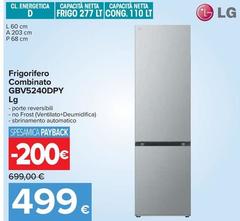 LG - Frigorifero Combinato GBV5240DPY