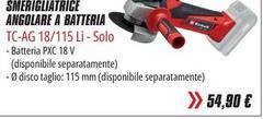 Smerigliatrice Angolare A Batteria
