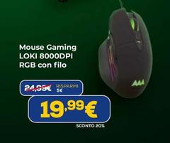 Mouse Gaming Loki 8000pi Rgb Con Filo