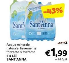 Sant'anna - Acqua Minerale Naturale, Lievemente Frizzante O Frizzante