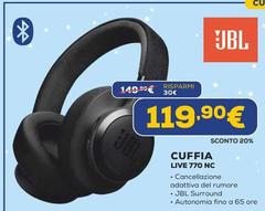 Jbl - Live 770NC Auricolare Wireless A Padiglione Musica E Chiamate Bluetooth Nero