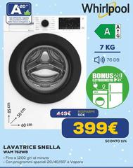 Whirlpool - Lavatrice Snella WAM 762WB