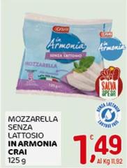 Crai - Mozzarella Senza Lattosio In Armonia