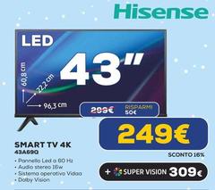 Hisense - Smart Tv 4k 43a69q