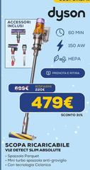 Dyson - Scopa Ricaricabile V12 Detect Slim Absolute