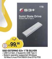 S3+ - Ssd Esterno 1Tb Silver 