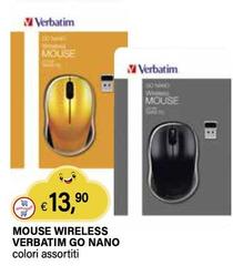 Verbatim - Mouse Wireless Verbatim Go Nano
