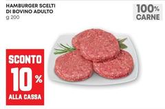 Hamburger Scelti Di Bovino Adulto
