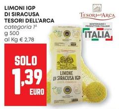 Tesori Dell'Arca - Limoni IGP Di Siracusa