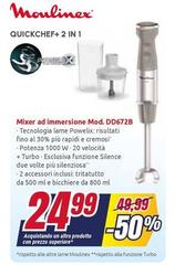 Moulinex - Quickchef+ 2 In 1 Mixer Ad Immersione Mod. DD672B