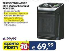 Rowenta - Termoventilatore Mini Ecosafe S02266