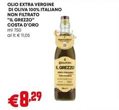 Costa d'Oro - Olio Extra Vergine Di Oliva 100% Italiano Non Filtrato