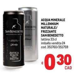 San Benedetto - Acqua Minerale Millennium Naturale/Frizzante