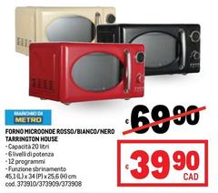 Forno Microonde Rosso/Bianco/Nero