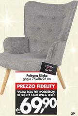 Poltrona Rijeka Grigia