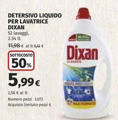 Dixan - Detersivo Liquido Per Lavatrice