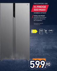 Hoover - H-FRIDGE 500 MAXI HHSBSO 6174X Frigorifero Side-by-side Libera Installazione 532 L E Acciaio Inox