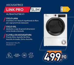 Hoover - LINK X-CARE HLPB4H7A2TBEX-11 Asciugatrice Libera Installazione Caricamento Frontale 7 Kg A++ Bianco