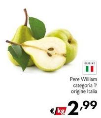 Pere William Categoria 1° Origine Italia