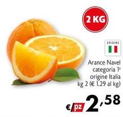 Arance Navel Categoria 1 Origine Italia