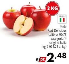 Mele Red Delicious Calibro 70/75 Categoria 1 Origine Italia