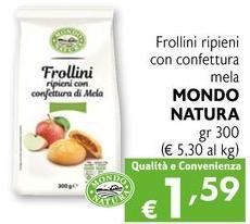 Mondo Natura - Frollini Ripieni Con Confettura Mela