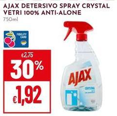 Ajax - Detersivo Spray Crystal Vetri 100% Anti-Alone