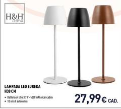 H&h Lifestyle - Lampada Led Eureka H38 Cm
