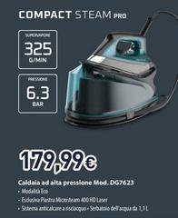 Rowenta - DG7623 2200 W 1,1 L Piastra Microsteam 400 Nero, Blu