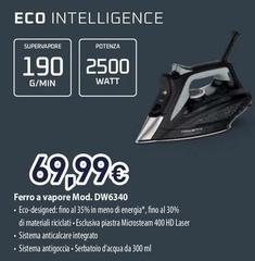 Rowenta - Eco Intelligence Ferro A Vapore Mod. DW6340