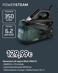Rowenta - Powersteam VR8318 2400 W 1,7 L Piastra Microsteam 400 Nero