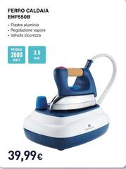 Electroline - EHF550B Ferro Da Stiro A Caldaia 2000 W 0,7 L Alluminio Blu, Bianco